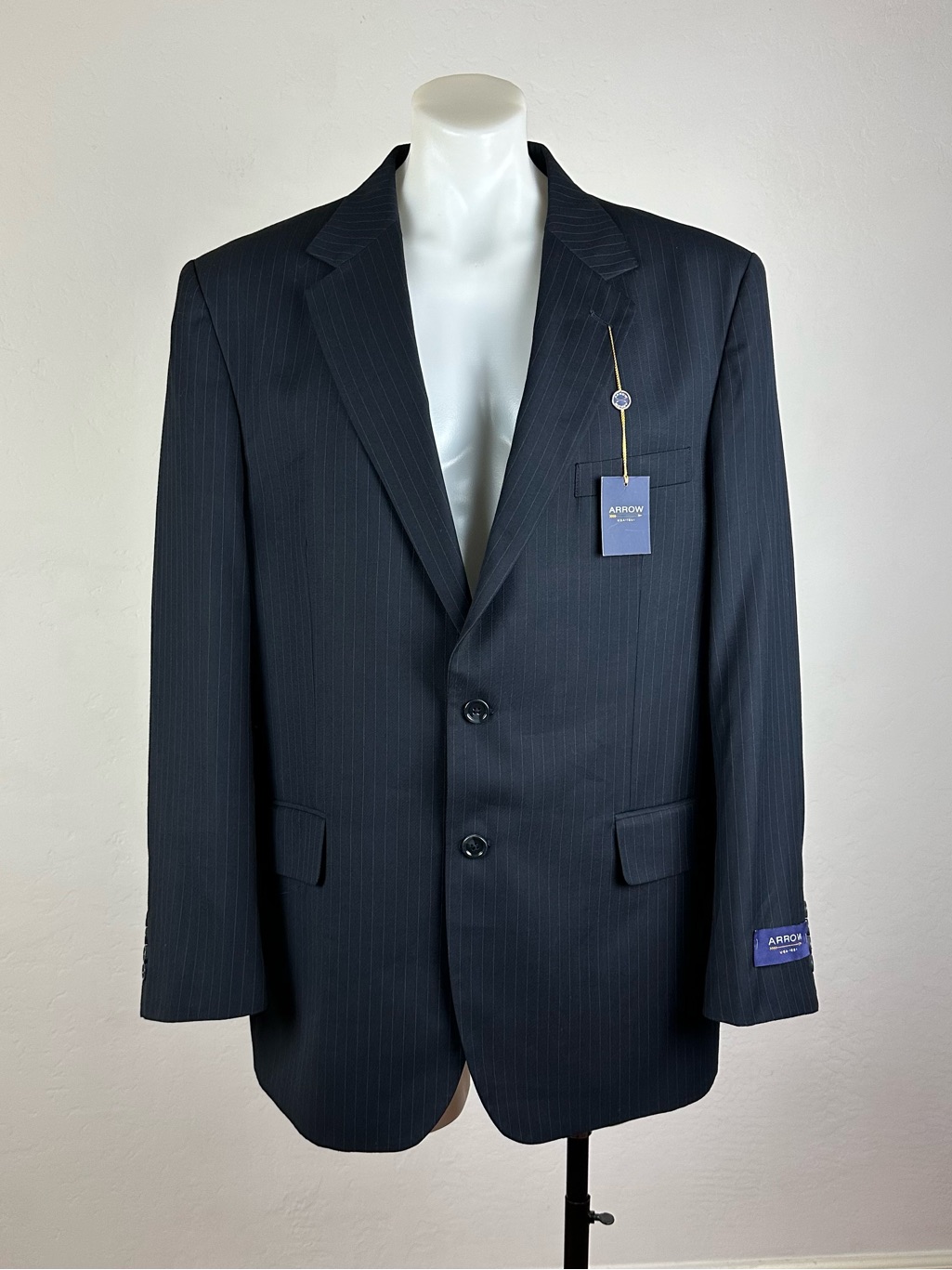 Nwt Arrow Men's Dark Navy Pinstripe Sport Coat